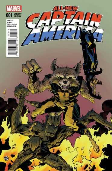 Marvel - ALL NEW CAPTAIN AMERICA # 1 ROCKET RACCOON AND GROOT VARIANT