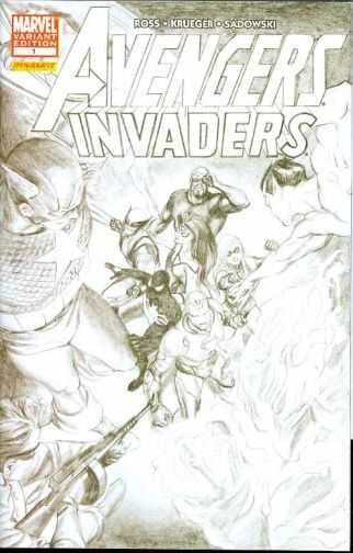 Marvel - AVENGERS INVADERS # 1 ALEX ROSS LIMITED SKETCH VARIANT