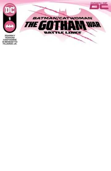 DC Comics - BATMAN CATWOMAN THE GOTHAM WAR BATTLE LINES # 1 (ONE SHOT) COVER D BLANK CARD STOCK VARIANT