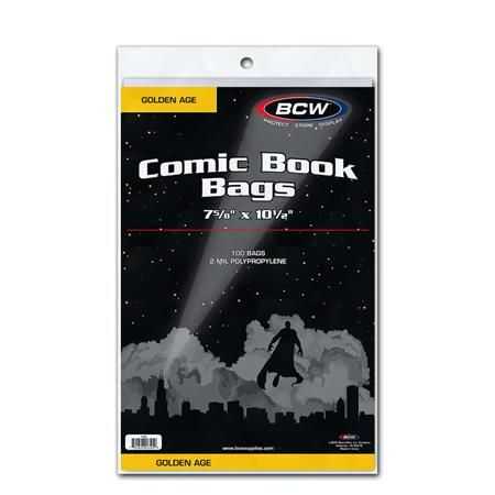 DC Comics - BCW GOLDEN AGE COMIC BAGS (PACK OF 100) 