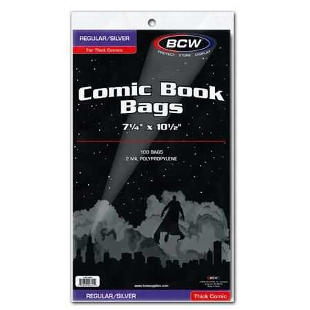 DC Comics - BCW SILVER REGULAR COMIC BAGS (PACK OF 100)
