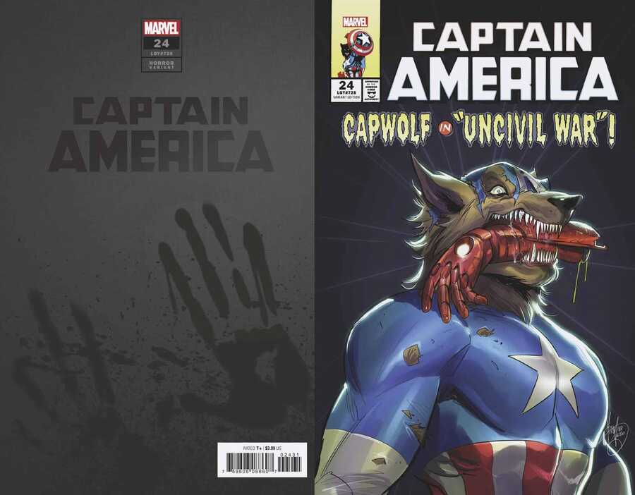 Marvel - CAPTAIN AMERICA (2018) # 24 ANDOLFO CAPWOLF HORROR VARIANT