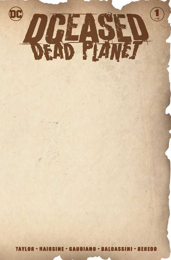 DC Comics - Dceased Dead Planet # 1 Blank Variant