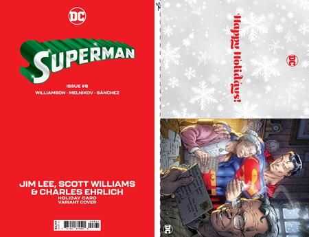 DC Comics - SUPERMAN (2023) # 8 COVER D JIM LEE DC HOLIDAY CARD SPECIAL EDITION VARIANT