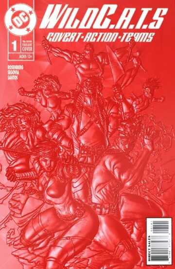 DC Comics - WILDCATS # 1 COVER E BRETT BOOTH & SANDRA HOPE 90S COVER MONTH FOIL MULTI-LEVEL EMBOSSED CARD STOCK VARIANT